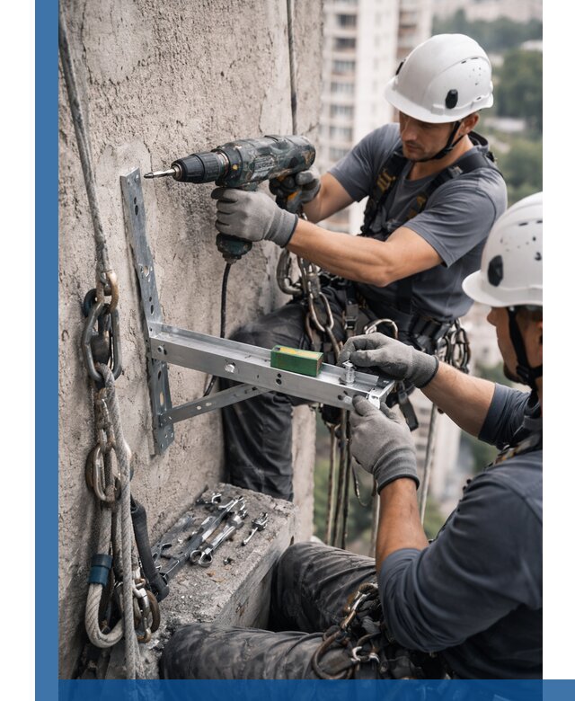 Установка кронштейнов кондиционера и крепежа в Черемхове