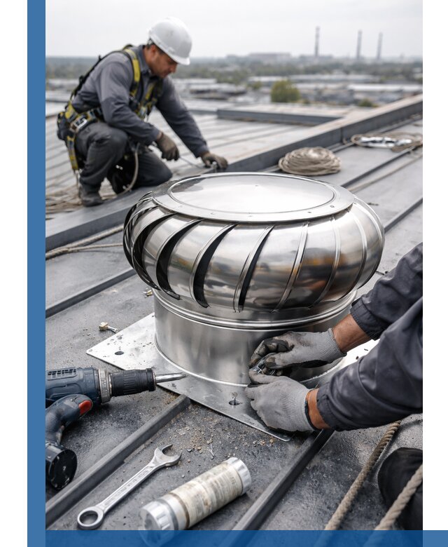 Установка дефлекторов на кровле в Черемхове профессионально