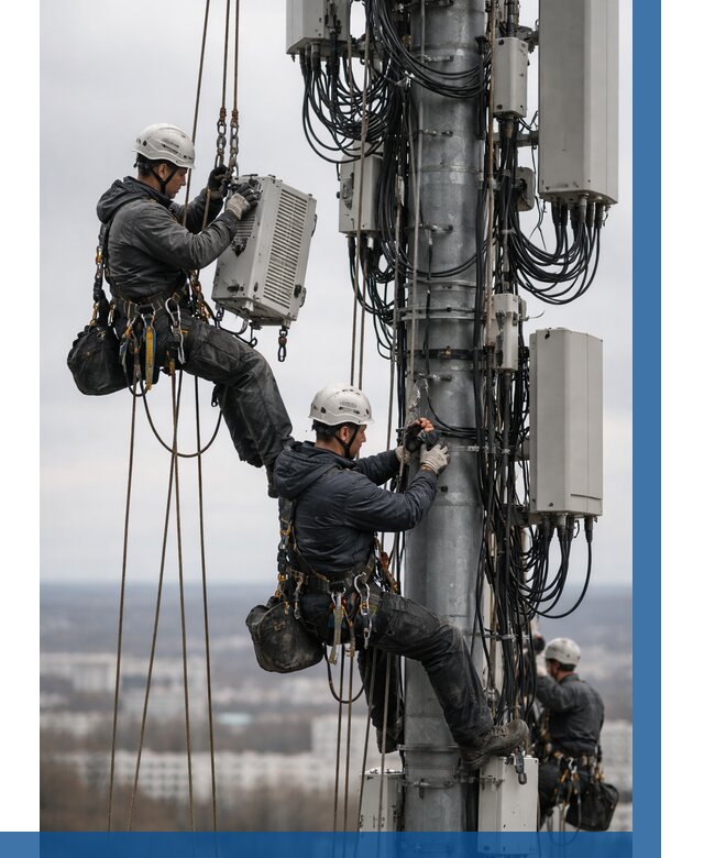 Монтаж оборудования связи на мачте в Черемхове от 7820 р. | ВЫСОТНИК-Чрм