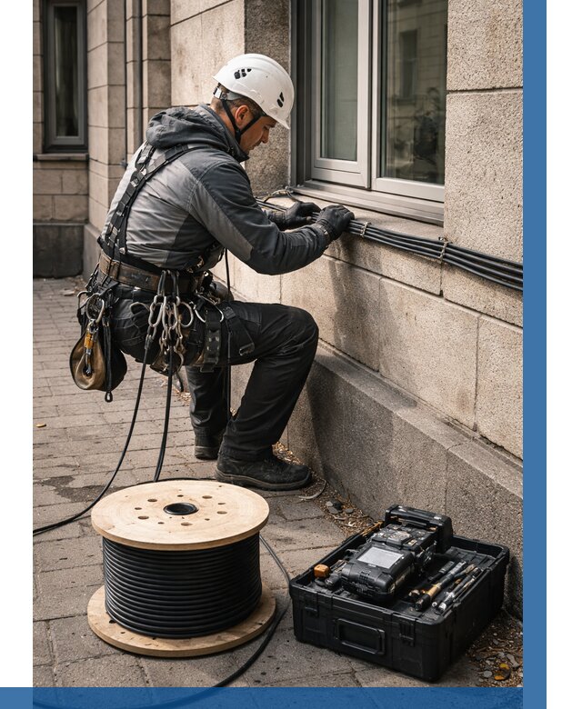 Прокладка оптоволоконного кабеля в Черемхове от 834 р. | ВЫСОТНИК-Чрм