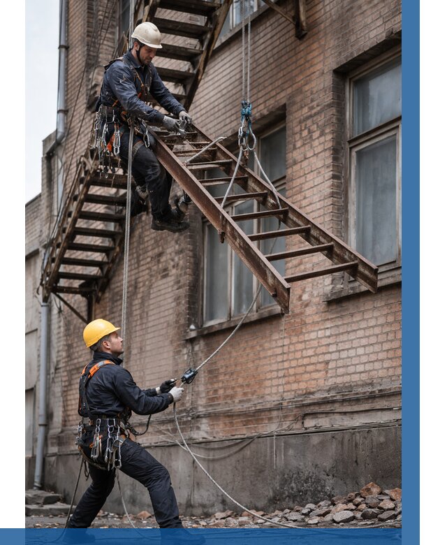 Демонтаж пожарной лестницы в Черемхове от 12511 р. | ВЫСОТНИК-Чрм