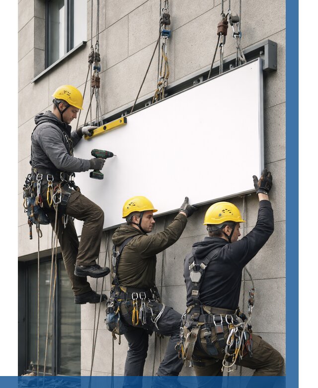 Монтаж рекламной вывески в Черемхове от 8341 р. | ВЫСОТНИК-Чрм