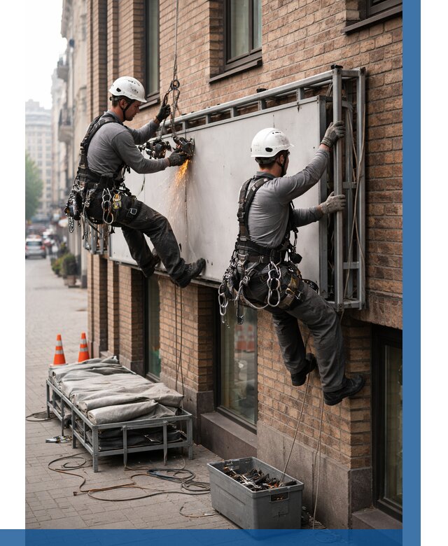 Демонтаж рекламной вывески в Черемхове от 6777 р. | ВЫСОТНИК-Чрм