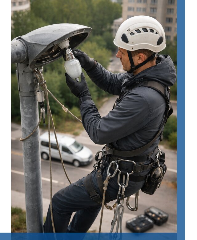 Замена ламп на высоте в Черемхове от 2607 р. | ВЫСОТНИК-Чрм