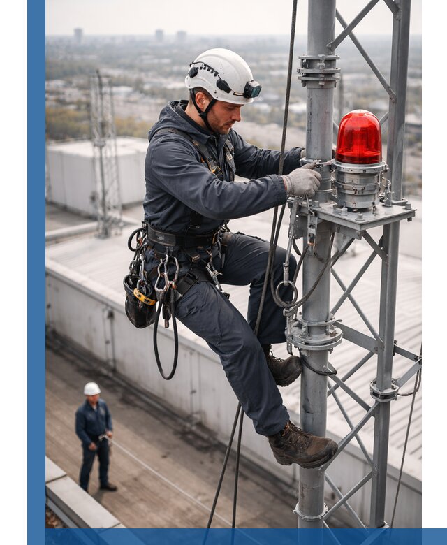 Монтаж заградительных огней и обслуживание объектов в Черемхове