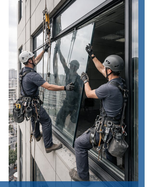 Замена стеклопакетов на высоте в Черемхове от 5734 р. | ВЫСОТНИК-Чрм