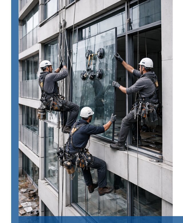 Фасадное остекление и монтаж витражей зданий в Черемхове под ключ