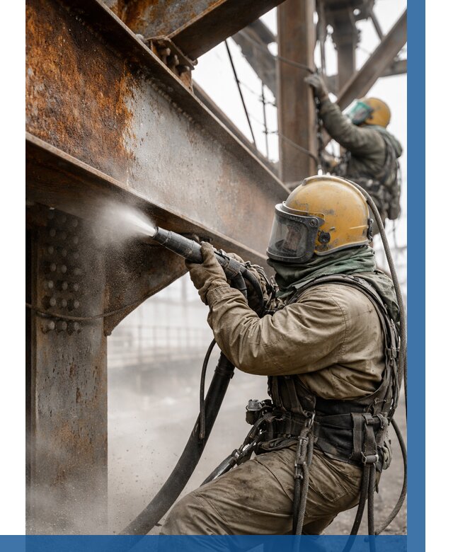 Пескоструйная очистка металлоконструкций в Черемхове по 626 р. ВЫСОТНИК-Чрм