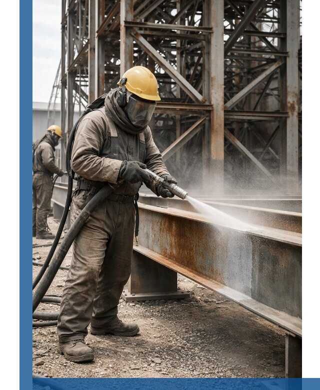 Пескоструйная очистка металлоконструкций в Черемхове промышленная