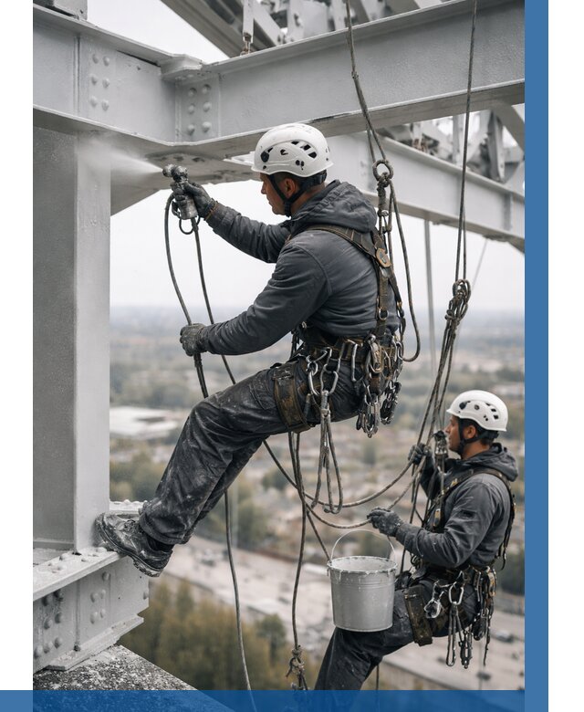 Покраска металлоконструкций на высоте в Черемхове 365 р |ВЫСОТНИК-Чрм