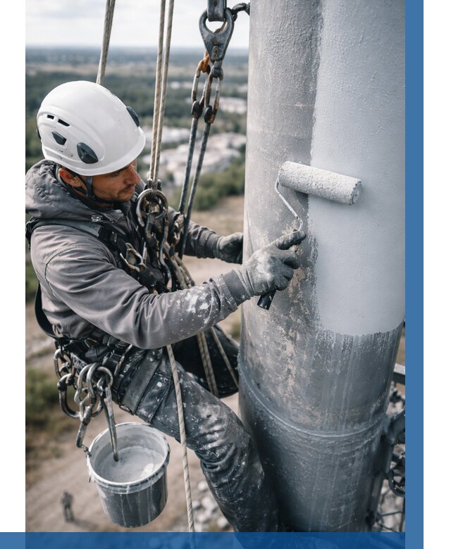 Покраска мачт связи под ключ в Черемхове от 886 р. | ВЫСОТНИК-Чрм