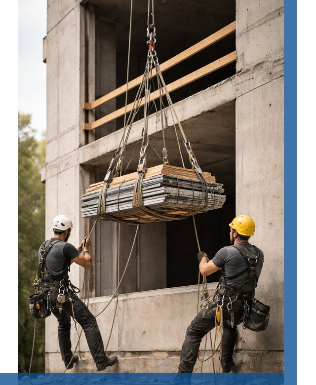 Подъем материала на этаж веревками в Черемхове от 1564 р. | ВЫСОТНИК-Чрм