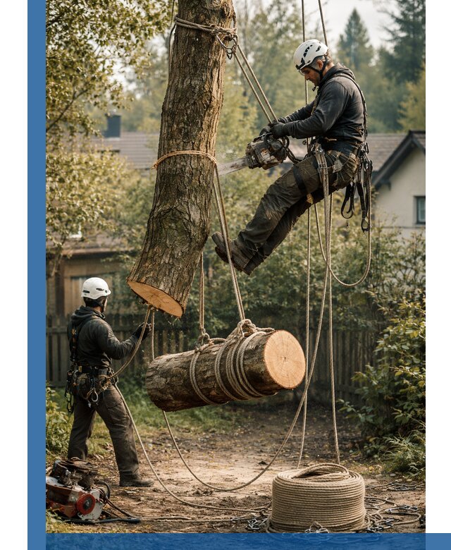 Валка деревьев частями в Черемхове, безопасно и аккуратно