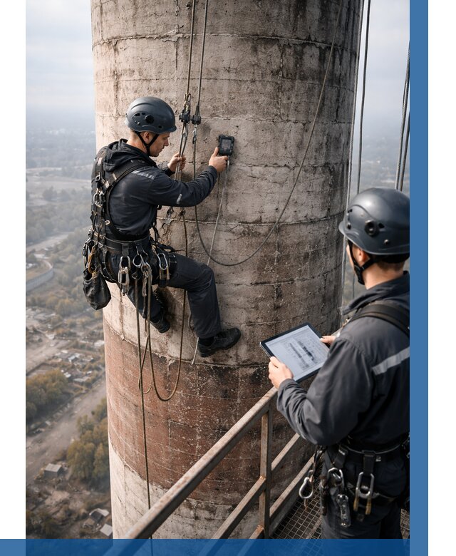 Обследование дымовой трубы в Черемхове от 8341 р. | ВЫСОТНИК-Чрм