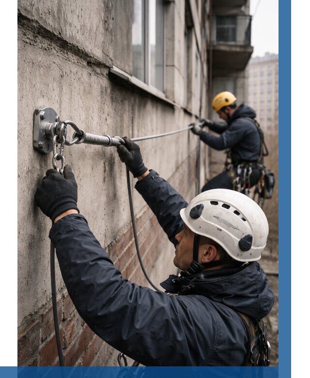 Монтаж анкерных линий в Черемхове от 3128 р. | ВЫСОТНИК-Чрм