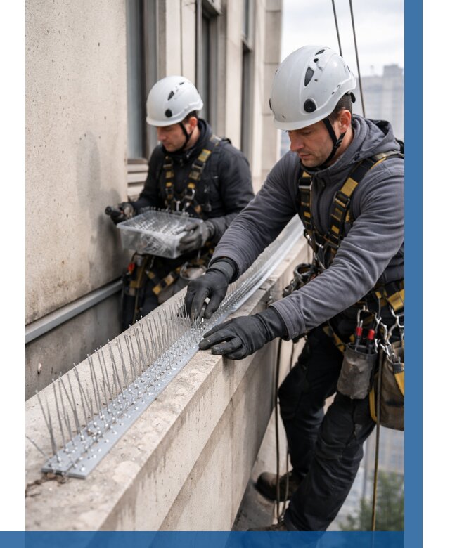 Установка шипов от птиц в Черемхове от 886 р. | ВЫСОТНИК-Чрм